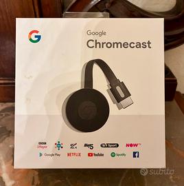 Google Chromecast + Cavo + Adattatore inglese