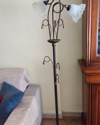 Lampada da Terra Vintage "Fiori di Vetro"