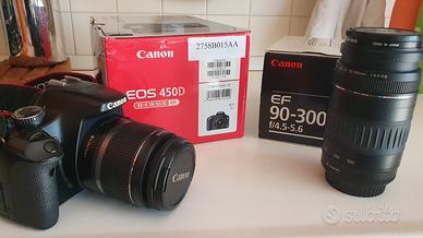  canon  eos 450 d  kit completo con 90-300