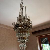 Lampadario con gocce stile Barocco