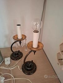 Coppia lampade abatjour vintage, da sistemare
