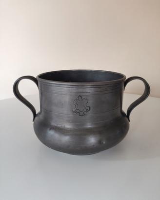 Vaso anfora in peltro