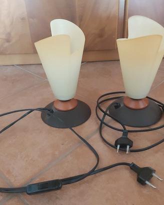 Coppia di applique in vetro sagomato stile Vintage