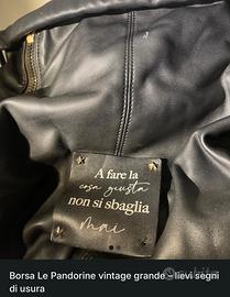 Borsa LE PANDORINE Grande Nera - Frase Iconica