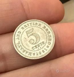 Malaya e Borneo Britannico - 5 Cents 1961