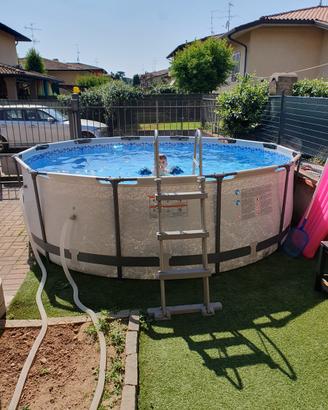 Piscina bestway steel pro max con pompa sabbia