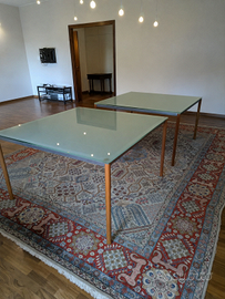 Coppia tavoli MDF Italia, cristallo –  design LC10