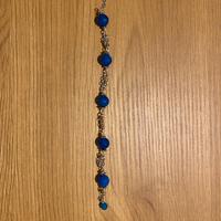 Braccialetto in argento 925 con Agata blu