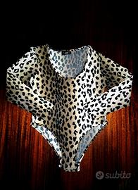 TOP BODY MACULATO LEOPARDATO **NUOVO**