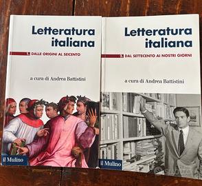 2 libri di Letteratura italiana Andrea Battistini
