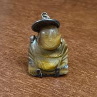 Ciondolo Buddha Budai in occhio di tigre 