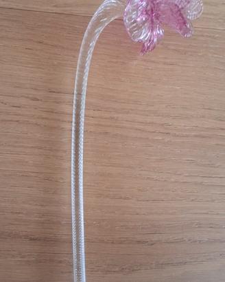 fiore o foglia in vetro di murano 