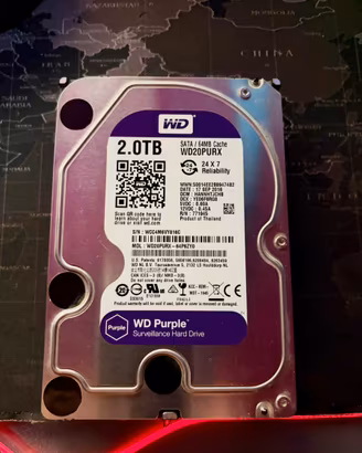 Hard Disk 3,5” Western Digital Wd Purple 2Tb Nvr