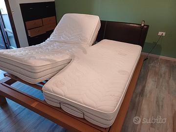 rete elettrica matrimoniale e materasso Mirarelax