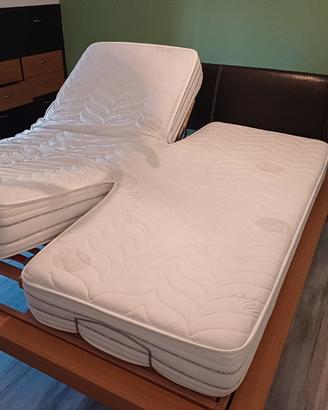 rete elettrica matrimoniale e materasso Mirarelax