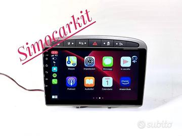 Car Tablet Android 8+256Gb Per Peugeot 308 408