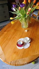 Tavolo Ovale Legno Massello (stile Luigi Filippo)