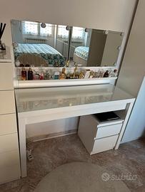 Combo toeletta + mensola + specchio + luci