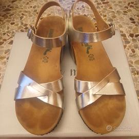 SANDALI ARGENTATI ZEPPA n.37