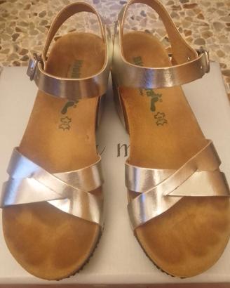 SANDALI ARGENTATI ZEPPA n.37