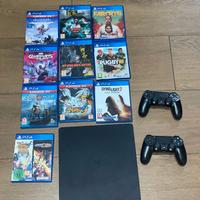 PlayStation 4 Slim HD 1TB 2 CONTROLLER 10 GIOCHI