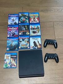 PlayStation 4 Slim HD 1TB 2 CONTROLLER 10 GIOCHI