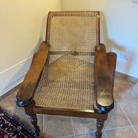 Chaise Longue in Teak e Paglia di Vienna