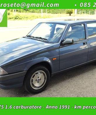 ALFA ROMEO 75 1.6 carburatore +IMPGPL
