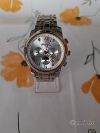 Orologio Dianpai automatico acciaio oro argento nu