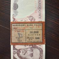 
Mazzetta 100 Banconote Polonia 10000 Zloty 1988 
