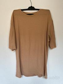 Maglia waffle camel uomo oversize minimal taglia L