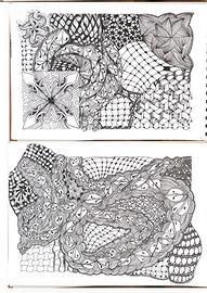 Quadri Zentangle unici fatti a mano DIN A4 – Arte