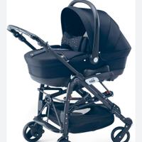 passeggino trio CAM blu notte con fiocco Swarovski
