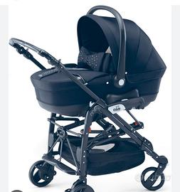 passeggino trio CAM blu notte con fiocco Swarovski