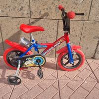 Bicicletta per bambini Spider-Man con rotelle