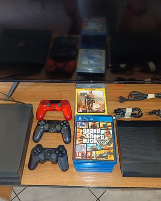 PS4 PRO 1 TERA+PS3 SLIM CON 15 GIOCHI +3CONTROLLER