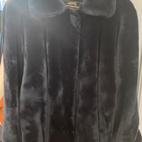 Pelliccia ecologica blu vintage Marc Dominique