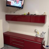 Mobile Laccato Ikea Rosso