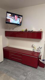 Mobile Laccato Ikea Rosso