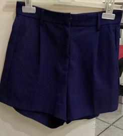 Pantaloncino Donna Blu tag 38 - Elegante Vita alta