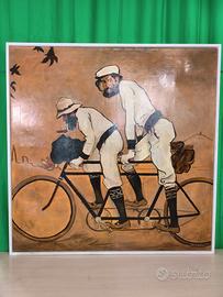 Quadro "Ramon Casas e Pere Romeu su un tandem"