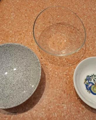 Terrine grandi miste in vetro e in ceramica
