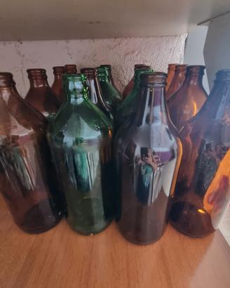 12 bottiglie vuote in vetro