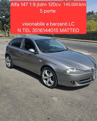 Alfa 147 145.000km 1.9 120cv neopatentati 5 porte