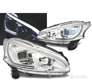 FARI PEUGEOT 208 12-15 TUBO LUCE LED CROMATO