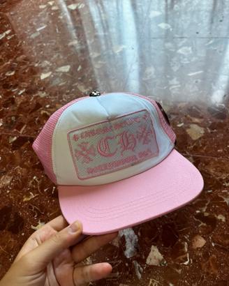 Cappello chrome hearts rosa nuovo con cartellino