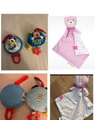Carillon disney (2) e 1 maxi doudu Chicco musicali