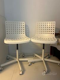 2 sedie da scrivania IKEA con rotelle