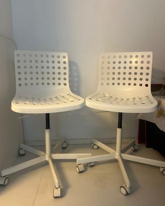 2 sedie da scrivania IKEA con rotelle