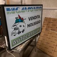 insegna a cassonetto bifacciale luminosa